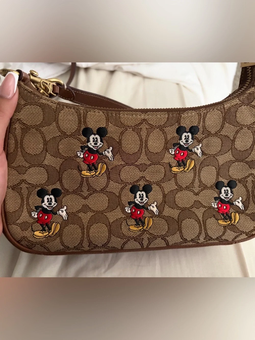 COACH terry shoulder bag Disney x coach Mickey Mouse